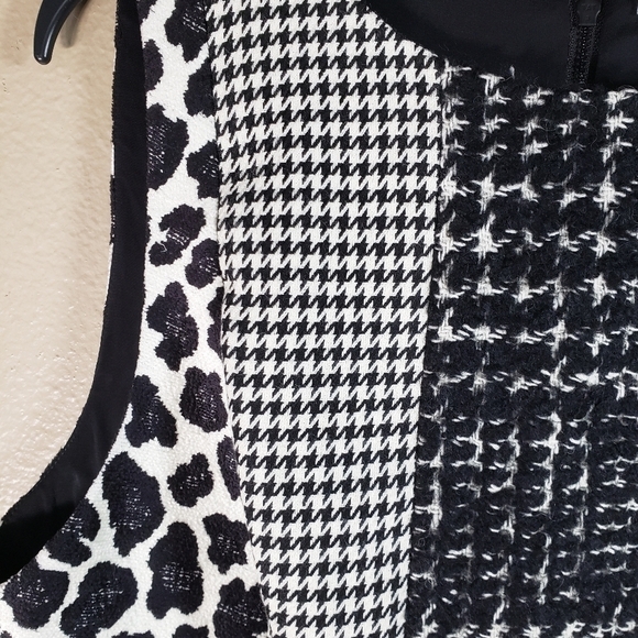 Alice + Olivia Clyde Pattern Mix Wool Blend Shift Dress-Size 14 (NWT) - Picture 4 of 7